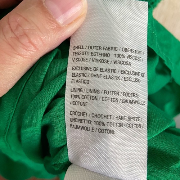 Destination 365 Regular Crinkle Chiffon Crochet Maxi Dress Emerald Green 1X NWT - Picture 12 of 16